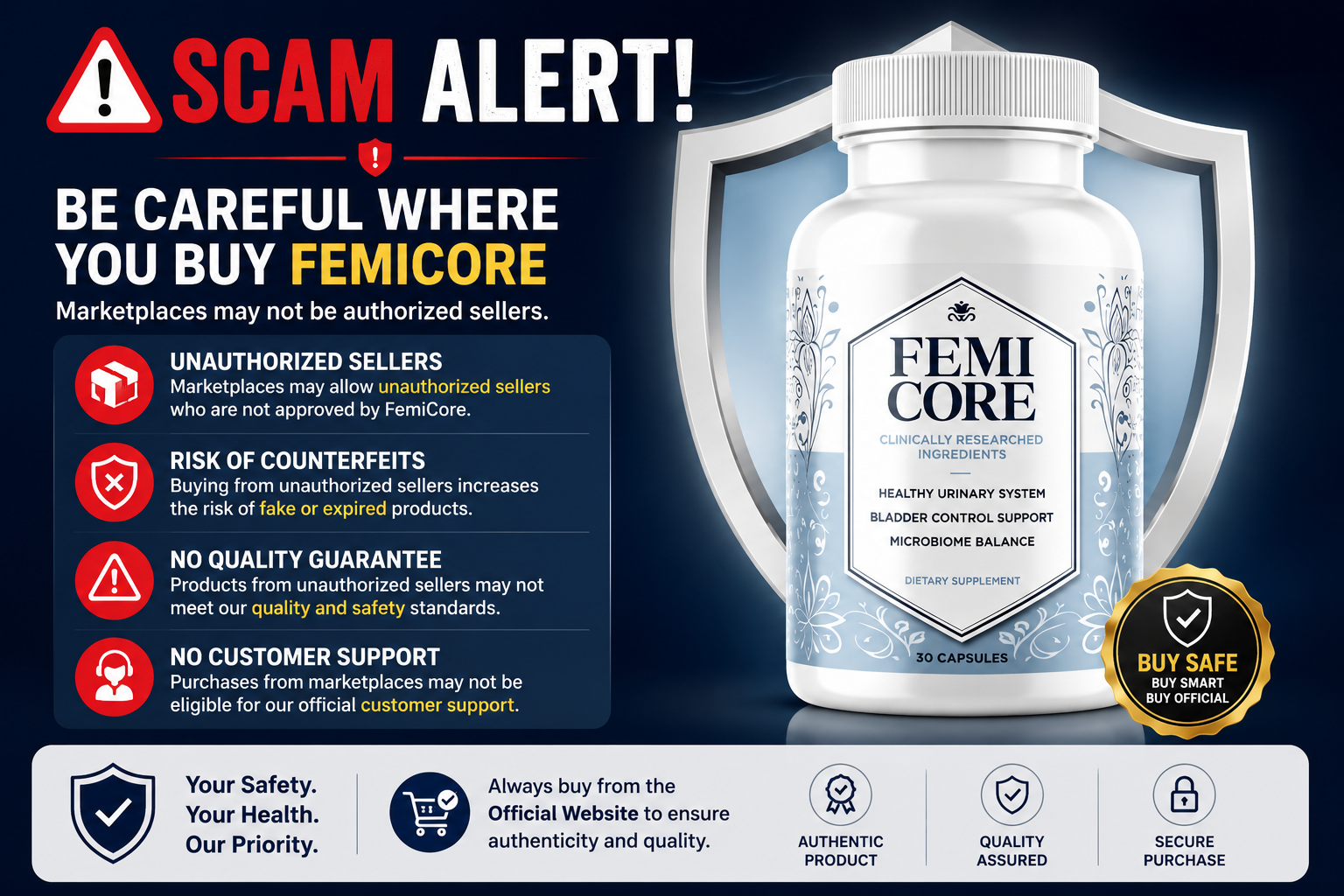 FemiCore scam warning