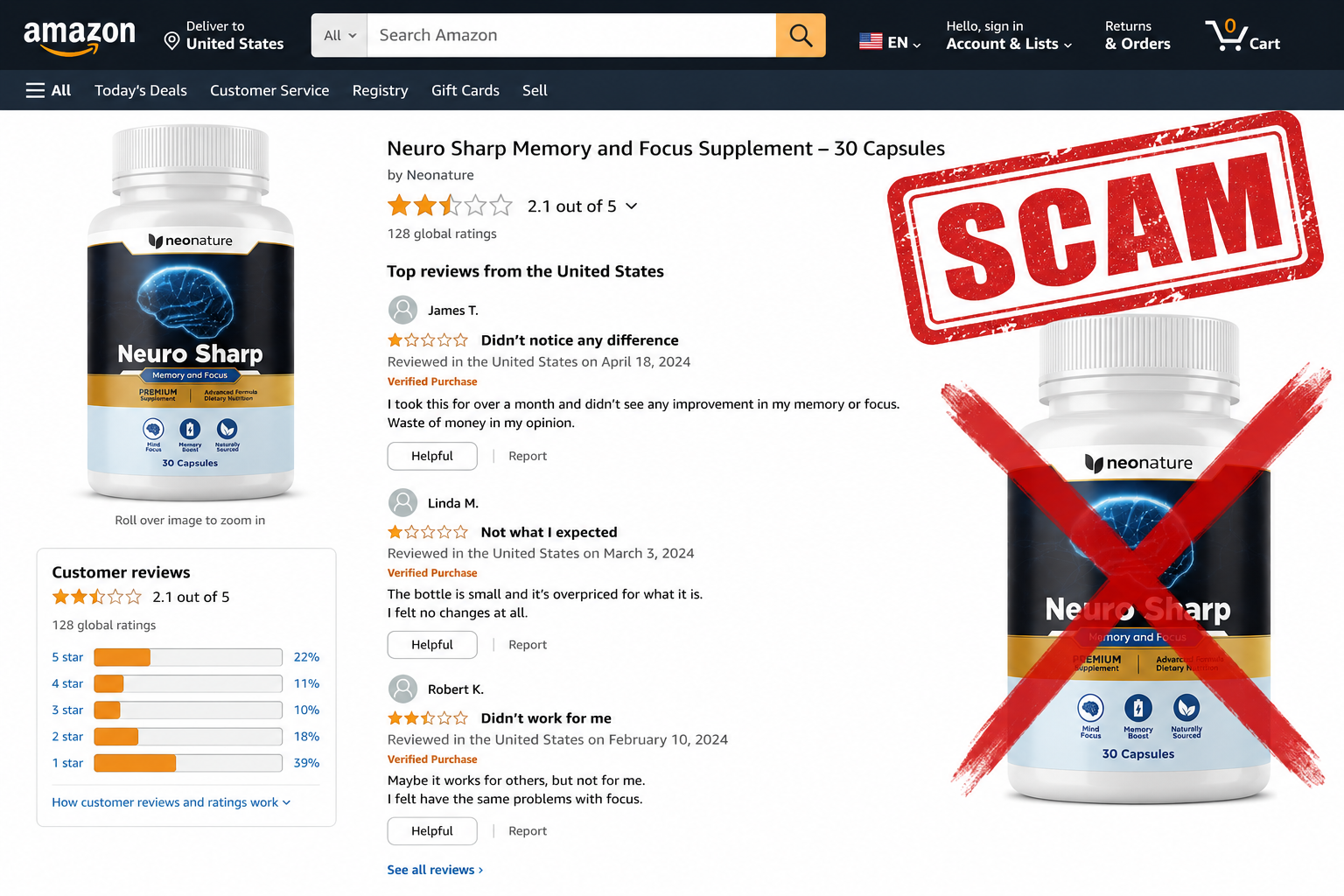 Neuro Sharp scam complaints